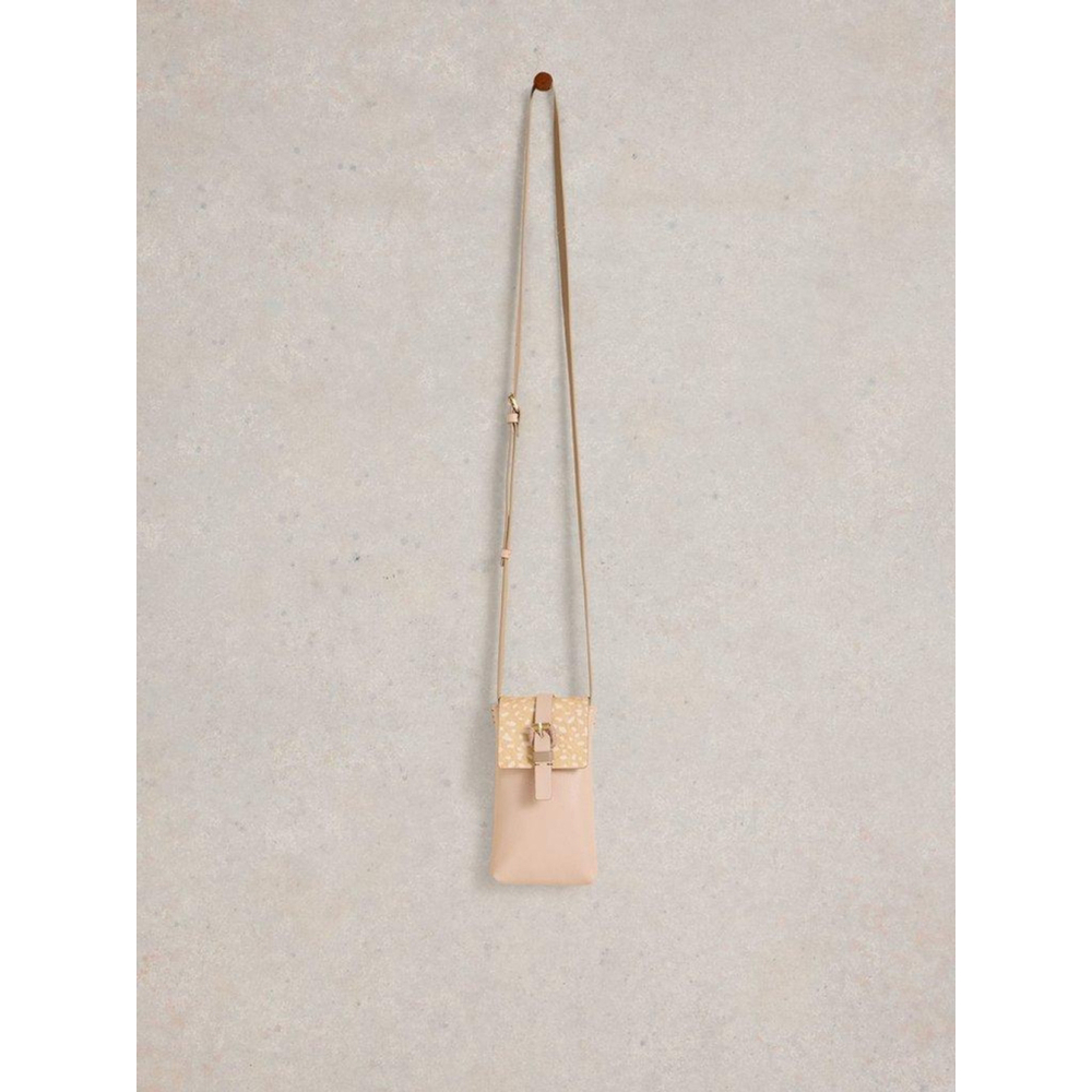 White Stuff NWT Beige Crossbody Bag with Patterned Flap - Picture 4 of 4